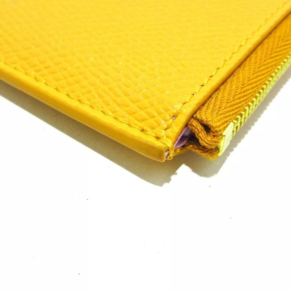Auth CELINE - Orange Leather Coin Case - Picture 10 of 16